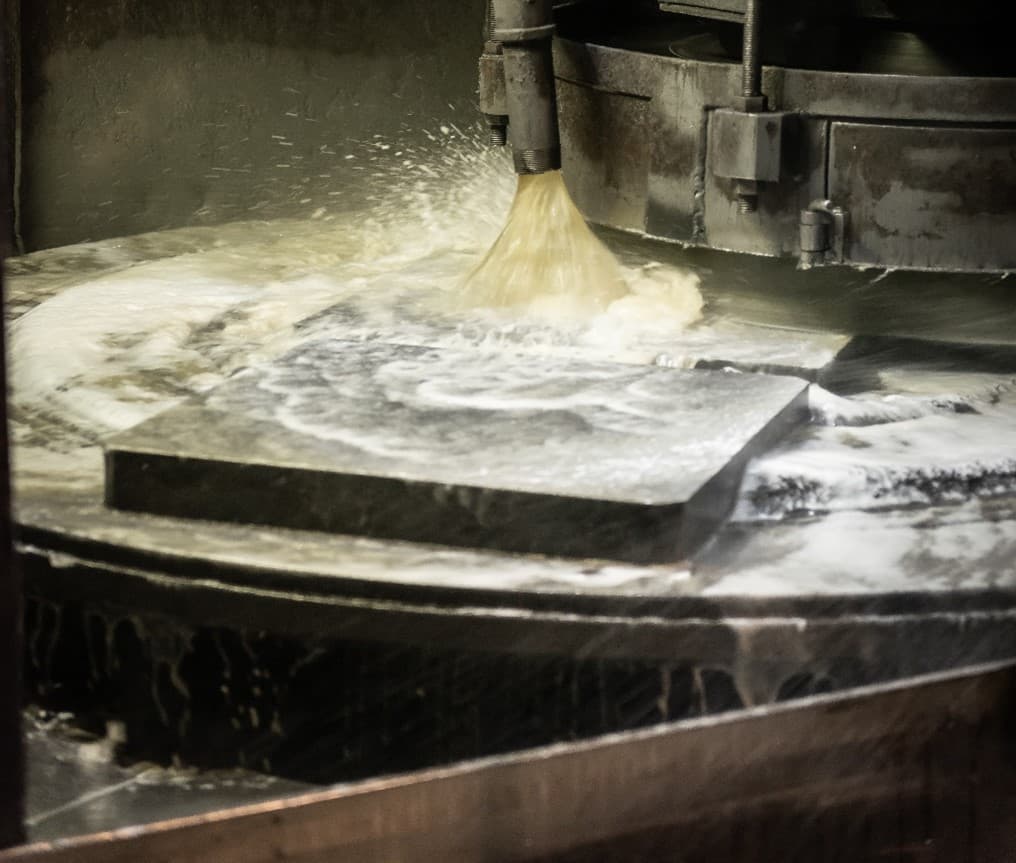 Grinding plates ready for machining