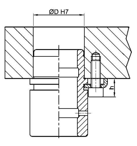 Alu - bro mounting drawing. These guide bushes, are used with guide pillars, to design guide systems, to be integrated into the construction of press tools