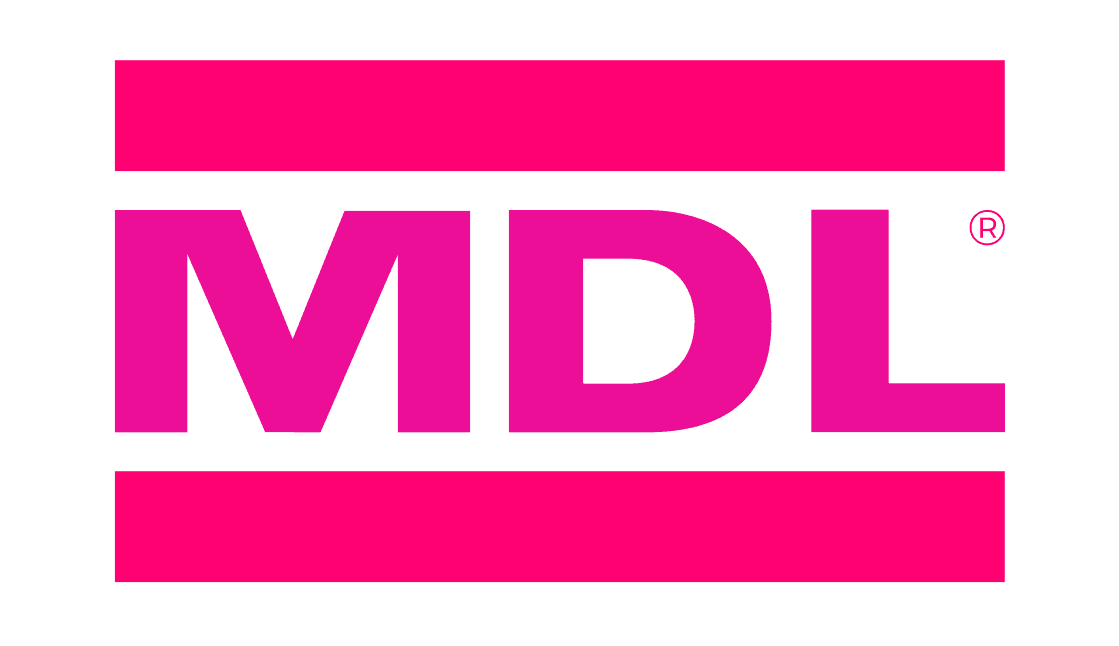 Logo de la marque déposée MDL propriété de la Scop AMDL SA spécialisée dans les éléments normalisés pour l'outillage de presse.