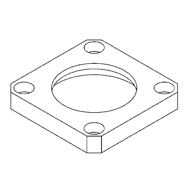 Square clamp BRCB for AFNOR bushes