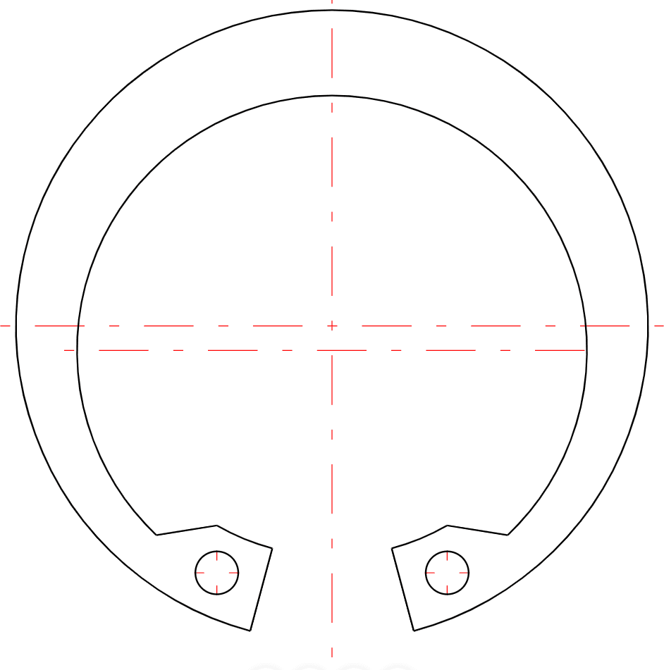 Schéma Circlips C02.0XX.003 pour cages à billes C12