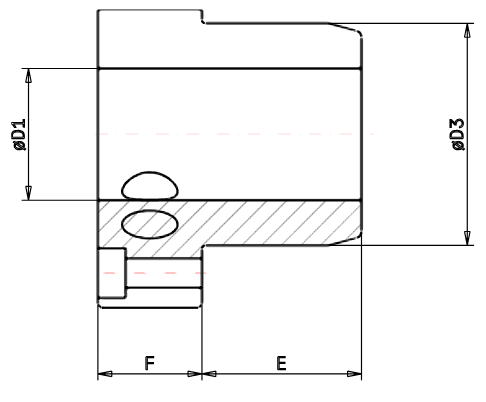 Demountable bronze flanged guide bushes DB31 - DIN 9831 drawing. These guide bushes, are used with guide pillars, to design guide systems, to be integrated into the construction of press tools