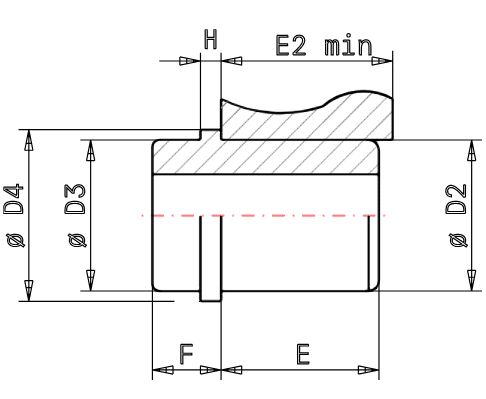 Demountable steel guide bushes JB - NF E63-123 drawing. These guide bushes, are used with guide pillars, to design guide systems, to be integrated into the construction of press tools
