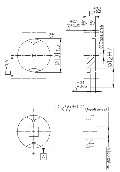 Low profile reversible die button DA-SRWB DA-SRD_ plan