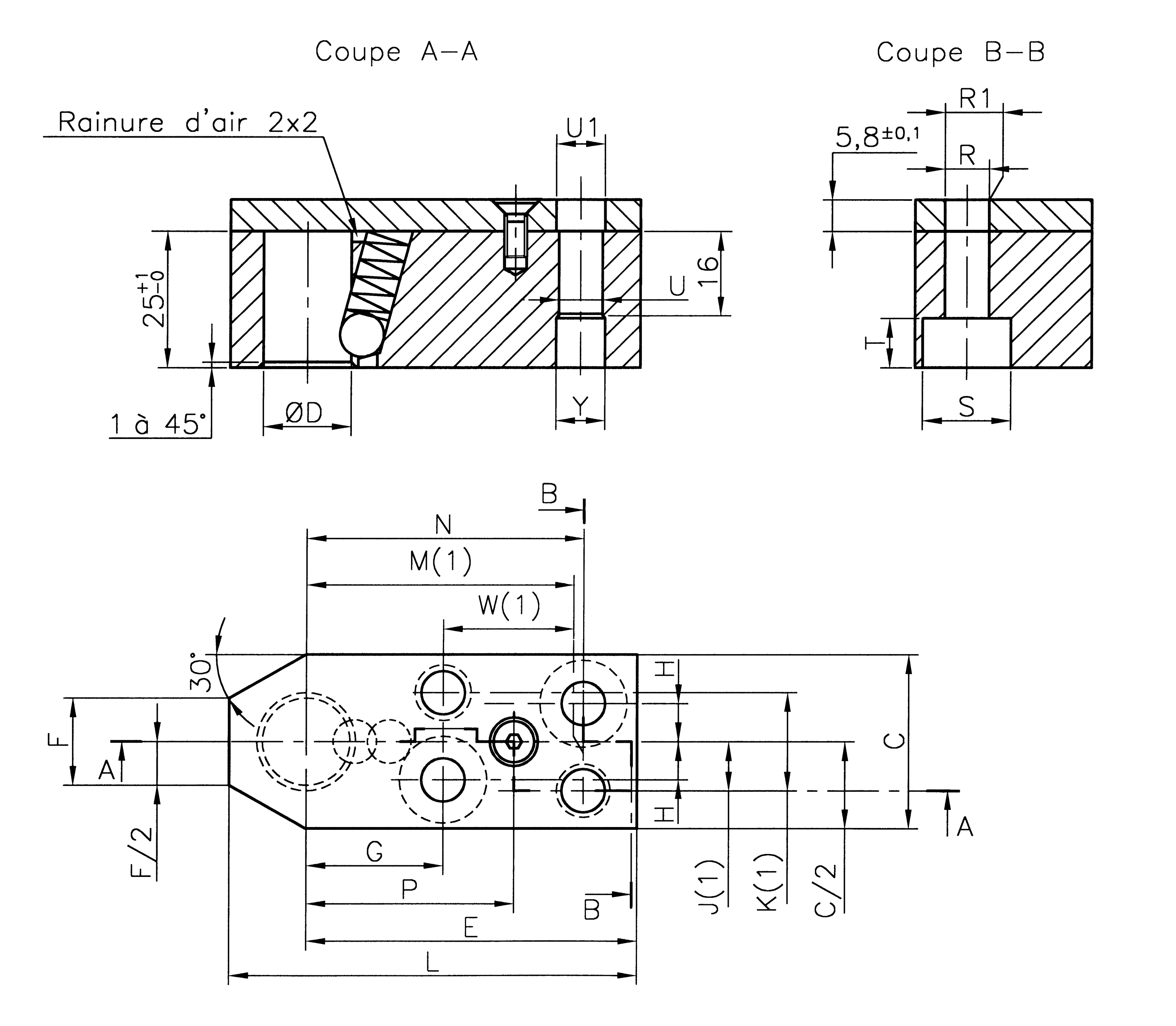 Rectangular ball-lock punch retainers RT-BLRN plan