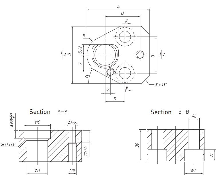 Reduced punch retainers for heavy duty RR-PTHF for shaped headed punches