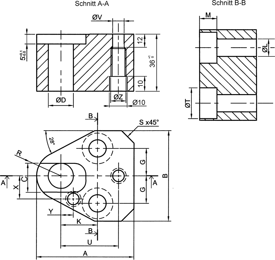 Reduced punch retainers high height compact RR-PPVF for shaped headed punches plan