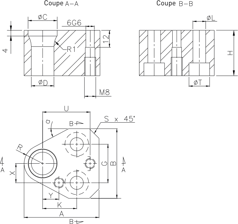 Reduced punch retainers RR-RFFS for round shaped tapered punches PLAN