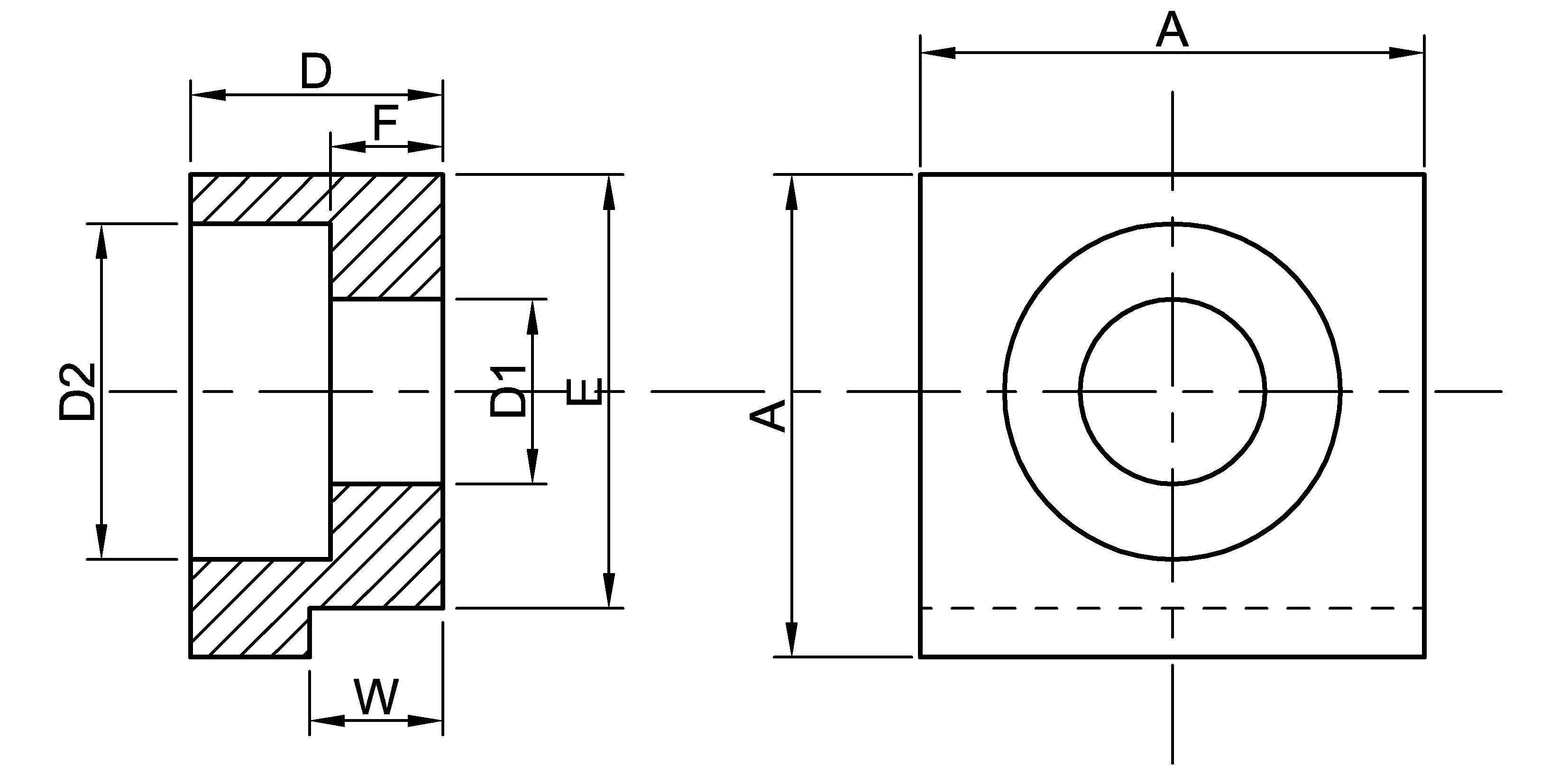 Retaining clamps B03.00X.000 for AFNOR guiding elements plan