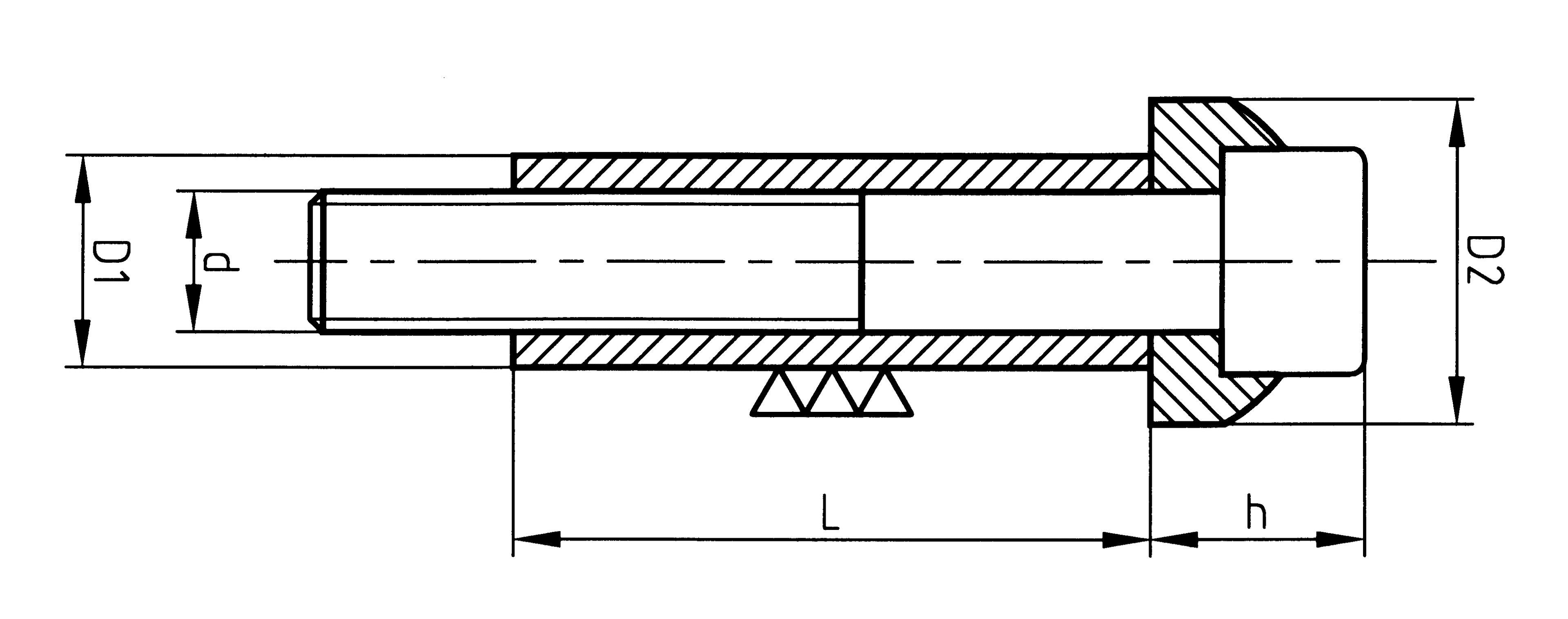 Retaining screw with calibrated tube A15 plan