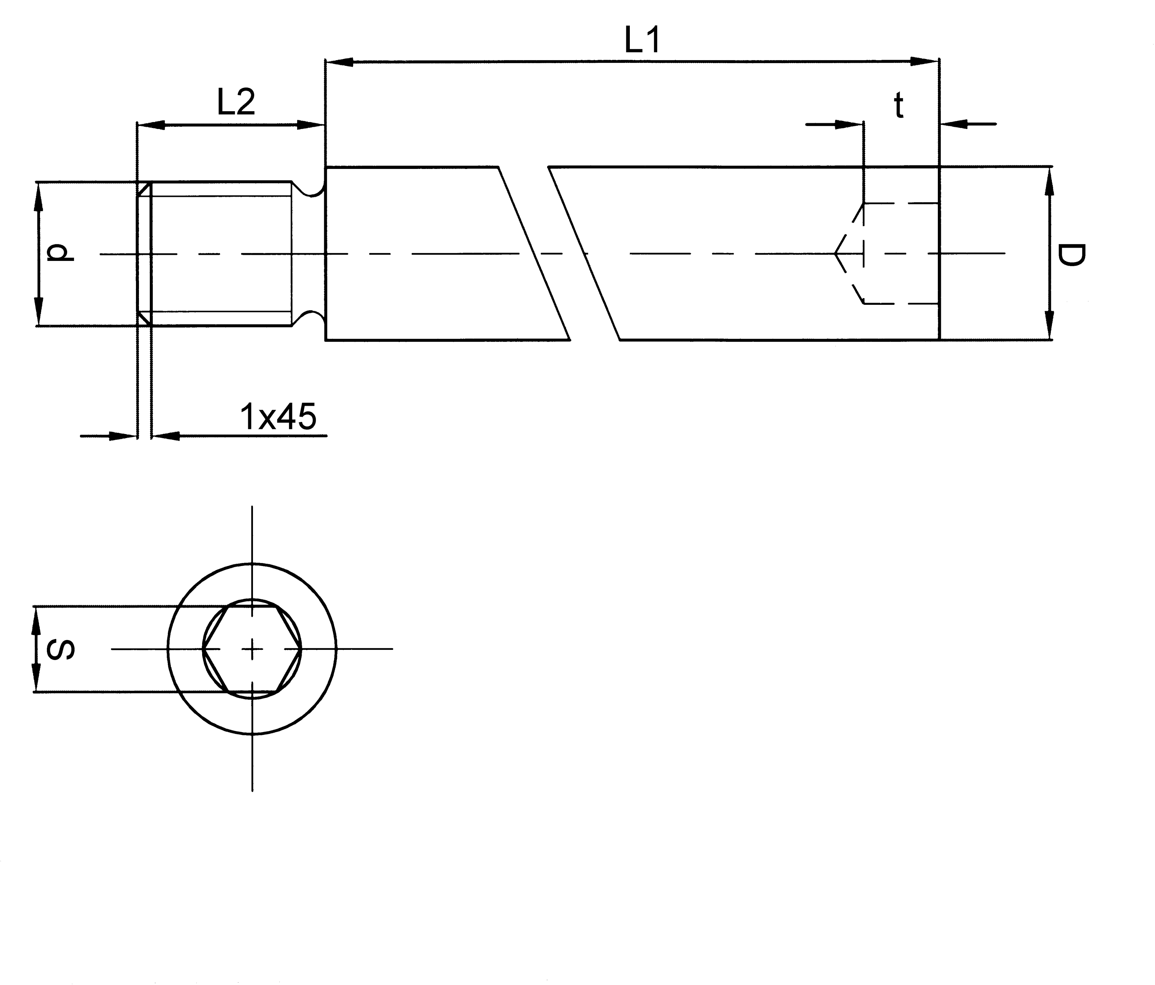 Schéma axe de guidage S60