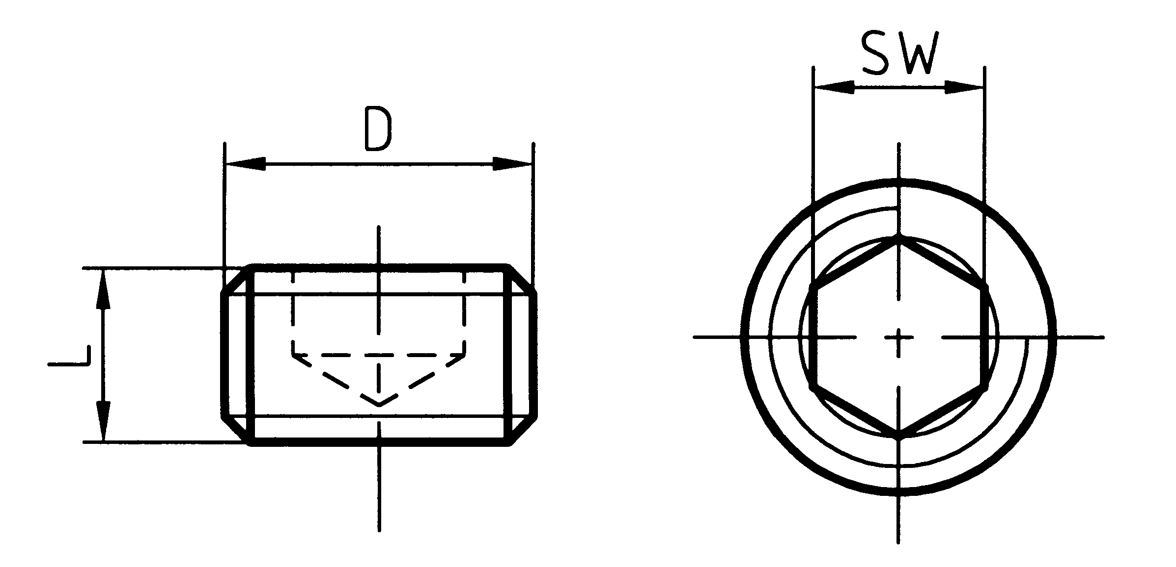 Threaded plugs A32 plan